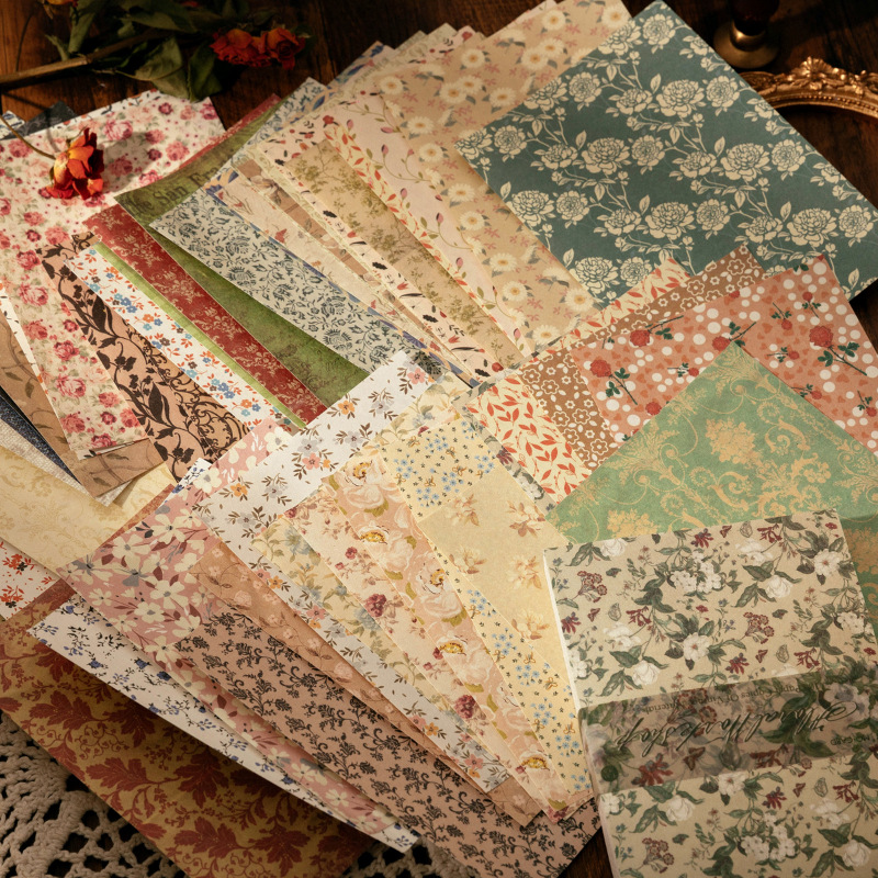 Ink Blotter Paper - 100 Sheets Vintage INS Floral pattern