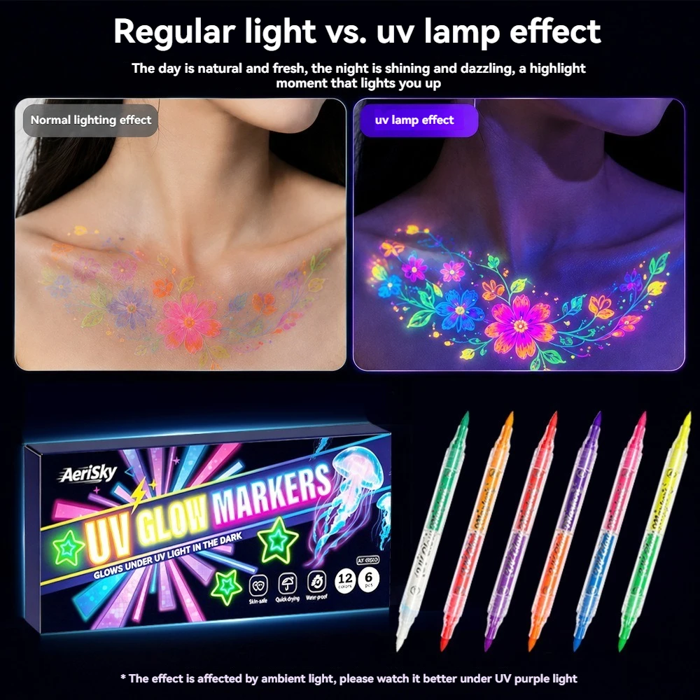 12 Colors Double-ended UV Neon - Copic Marker Sketch review and price