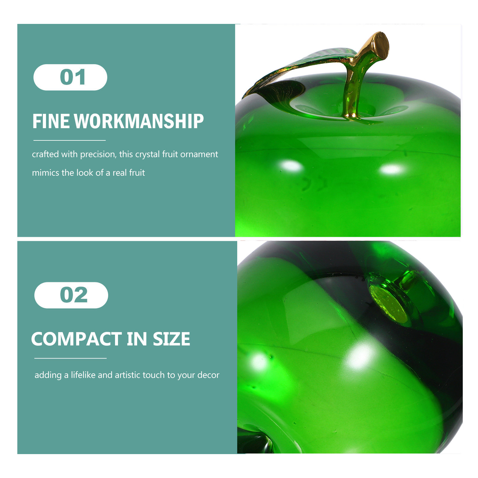 Apple Decoration Small Realist - Paper Weight Crystal review and price